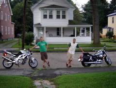 Frank and I with our bikes.